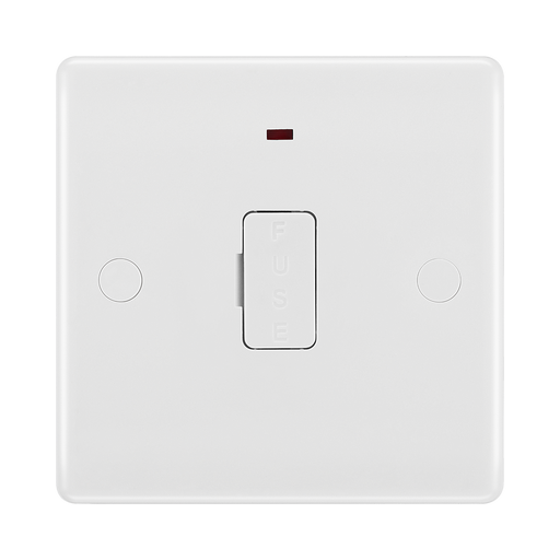 BG White Moulded 13A Unswitched Spur with Neon 856 available from RS Electrical Supplies