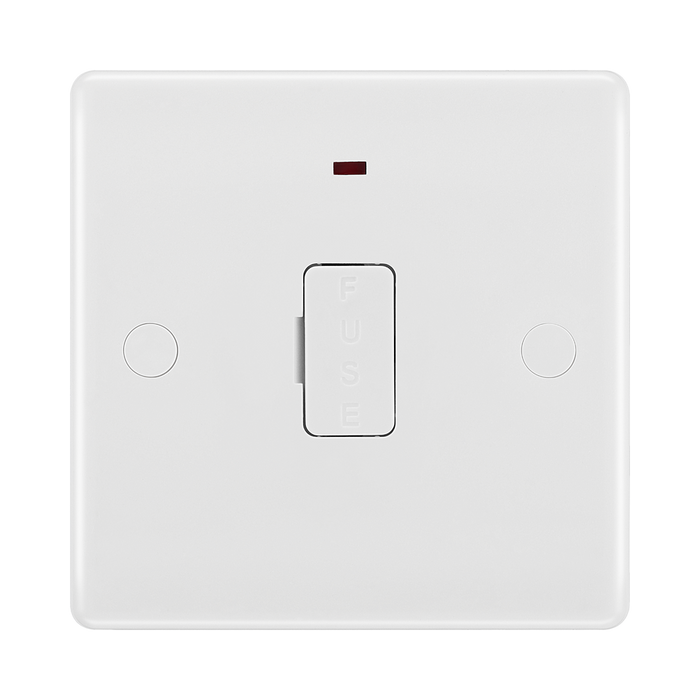 BG White Moulded 13A Unswitched Spur with Neon 856 available from RS Electrical Supplies