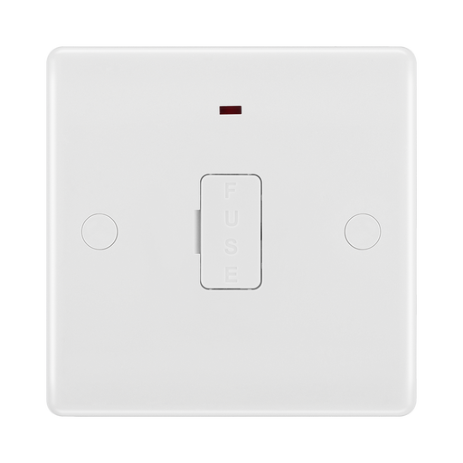 BG White Moulded 13A Unswitched Spur with Neon and Flex 857 available from RS Electrical Supplies