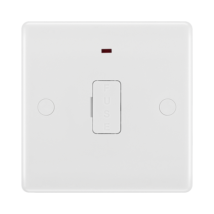 BG White Moulded 13A Unswitched Spur with Neon and Flex 857 available from RS Electrical Supplies