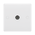 BG White Moulded Co-axial Socket 860 available from RS Electrical Supplies