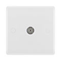 BG White Moulded Isolated Co-axial Socket 862 available from RS Electrical Supplies