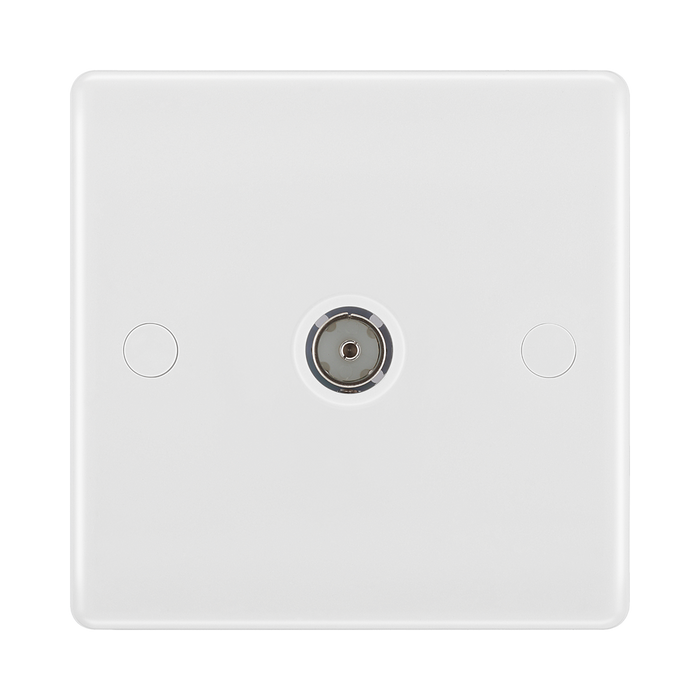 BG White Moulded Isolated Co-axial Socket 862 available from RS Electrical Supplies