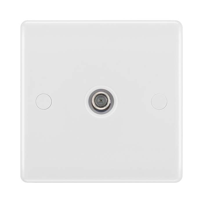 BG White Moulded Satellite Socket 864 available from RS Electrical Supplies