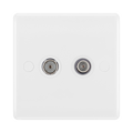 BG White Moulded TV & Satellite Socket 865 available from RS Electrical Supplies