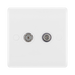 BG White Moulded TV & Satellite Socket 865 available from RS Electrical Supplies