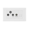 BG White Moulded Combination TV Socket 868 available from RS Electrical Supplies