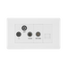 BG White Moulded Combination TV Socket 868 available from RS Electrical Supplies