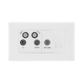 BG White Moulded Combination TV Socket 869 available from RS Electrical Supplies