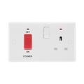 BG White Moulded Cooker Switch with 13A Socket and Neon 870 available from RS Electrical Supplies