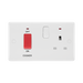 BG White Moulded Cooker Switch with 13A Socket and Neon 870 available from RS Electrical Supplies