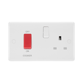 BG White Moulded Cooker Switch with 13A Socket 871 available from RS Electrical Supplies
