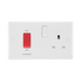 BG White Moulded Cooker Switch with 13A Socket 871 available from RS Electrical Supplies