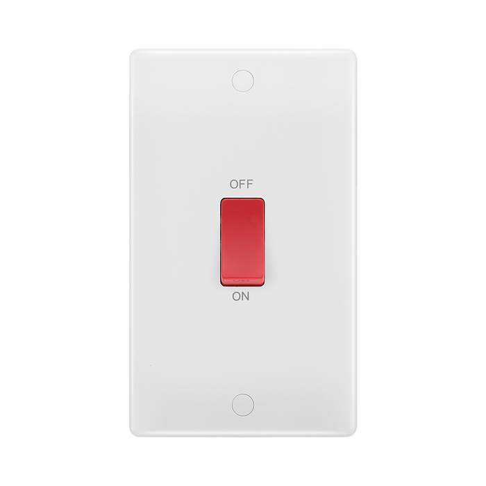 BG White Moulded 45A Cooker Switch 873 available from RS Electrical Supplies