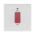 BG White Moulded 45A Cooker Switch with Neon 874 available from RS Electrical Supplies