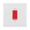 BG White Moulded 45A Cooker Switch 875 available from RS Electrical Supplies