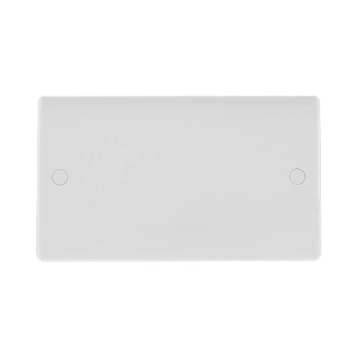 BG White Moulded Double Blank Plate 895 available from RS Electrical Supplies