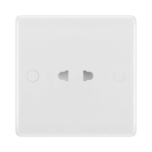 BG White Moulded 16A 1G Shuttered Euro Socket 897 available from RS Electrical Supplies