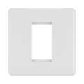 BG White Moulded 1G Euro Plate 8EMS1 available from RS Electrical Supplies