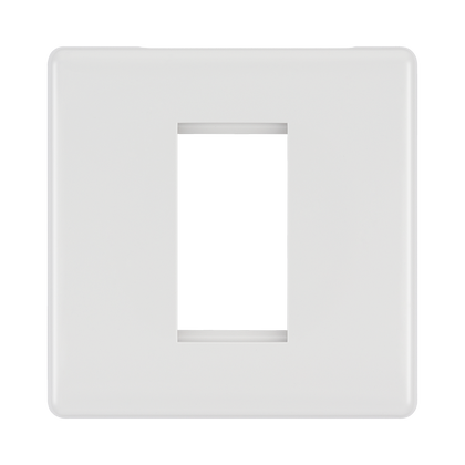 BG White Moulded 1G Euro Plate 8EMS1