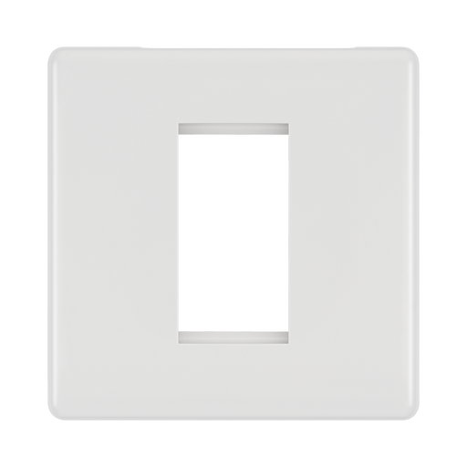 BG White Moulded 1G Euro Plate 8EMS1 available from RS Electrical Supplies