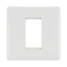 BG White Moulded 1G Euro Plate 8EMS1 available from RS Electrical Supplies