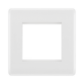 BG White Moulded 2G Euro Plate 8EMS2 available from RS Electrical Supplies