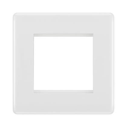BG White Moulded 2G Euro Plate 8EMS2
