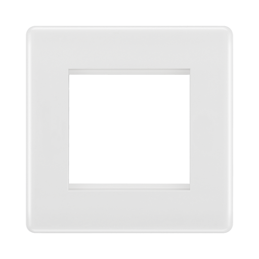 BG White Moulded 2G Euro Plate 8EMS2 available from RS Electrical Supplies