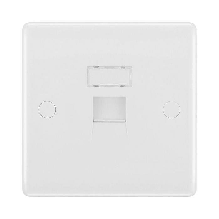 BG White Moulded RJ45 Cat6 Data Outlet 8RJ45/1 available from RS Electrical Supplies