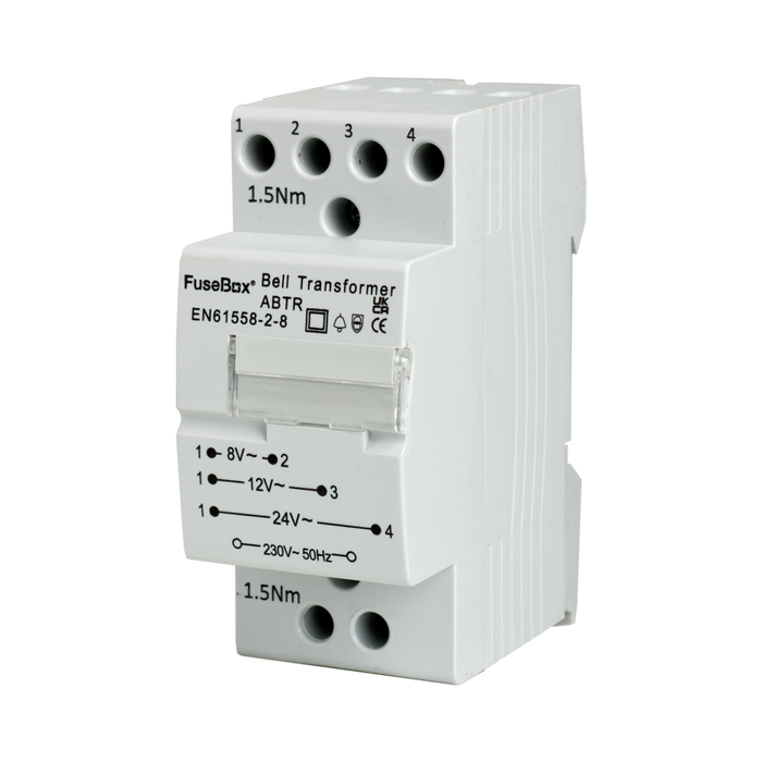 FuseBox 230V to 8V 1A Bell Transformer ABTR
