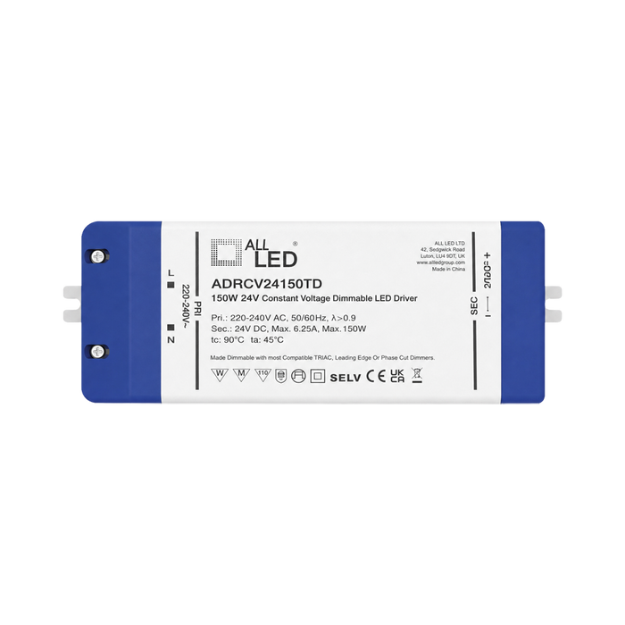 ALL LED Drive24 24V Constant Voltage LED Driver 150W – Triac Dimmable