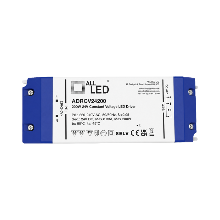 ALL LED Drive24 24V Constant Voltage LED Driver 200W – Non-Dimmable
