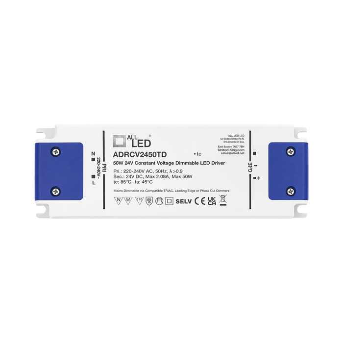 ALL LED Drive24 24V Constant Voltage LED Driver 50W – Triac Dimmable