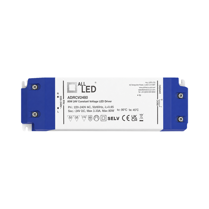 ALL LED Drive24 24V Constant Voltage LED Driver 80W – Non-Dimmable