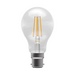 Clear fillamen bulb on a white background