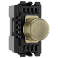 BG Antique Brass Dimmer Grid Switch RABDLT Available from RS Electrical Supplies
