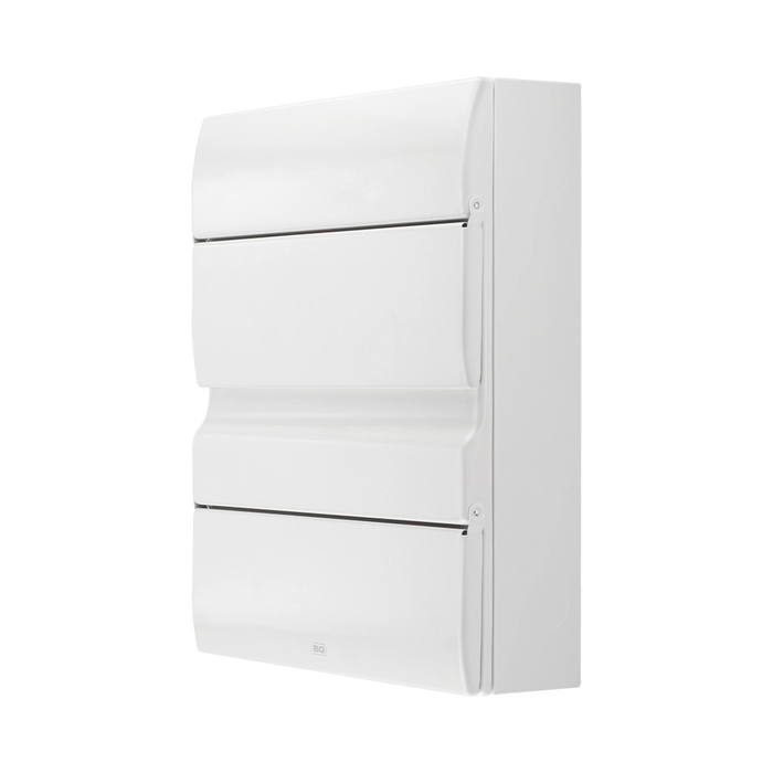 White rectangular object with a slot on a white background