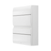 White rectangular object with a slot on a white background