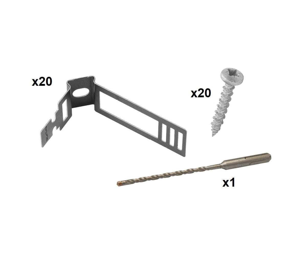 DLine Cable Fixing Pack 16-21mm EVFIX16B | RS Electrical Supplies