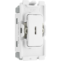 BG Evolve White 20A 2 Way Key Grid Module RPCDW12KY