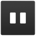 BG Evolve Black Chrome 2G Grid Plate RPCDBC2B Available from RS Electrical Supplies