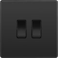 BG Evolve Black Chrome 2G Intermediate Combination Switch Available from RS Electrical Supplies