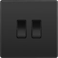 BG Evolve Black Chrome 2G Intermediate Light Switch PCDBC2GINTB Available from RS Electrical