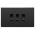 BG Evolve Black Chrome 3G 2W Light Switch PCDBC432B Available from RS Electrical Supplies