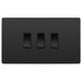 BG Evolve Black Chrome 3G 2W Light Switch PCDBC432B Available from RS Electrical Supplies
