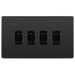 BG Evolve Black Chrome 4G Dimmer Switch PCDBC84B Available from RS Electrical