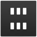 BG Evolve Black Chrome 6G Grid Plate RPCDBC6B Available from RS Electrical Supplies