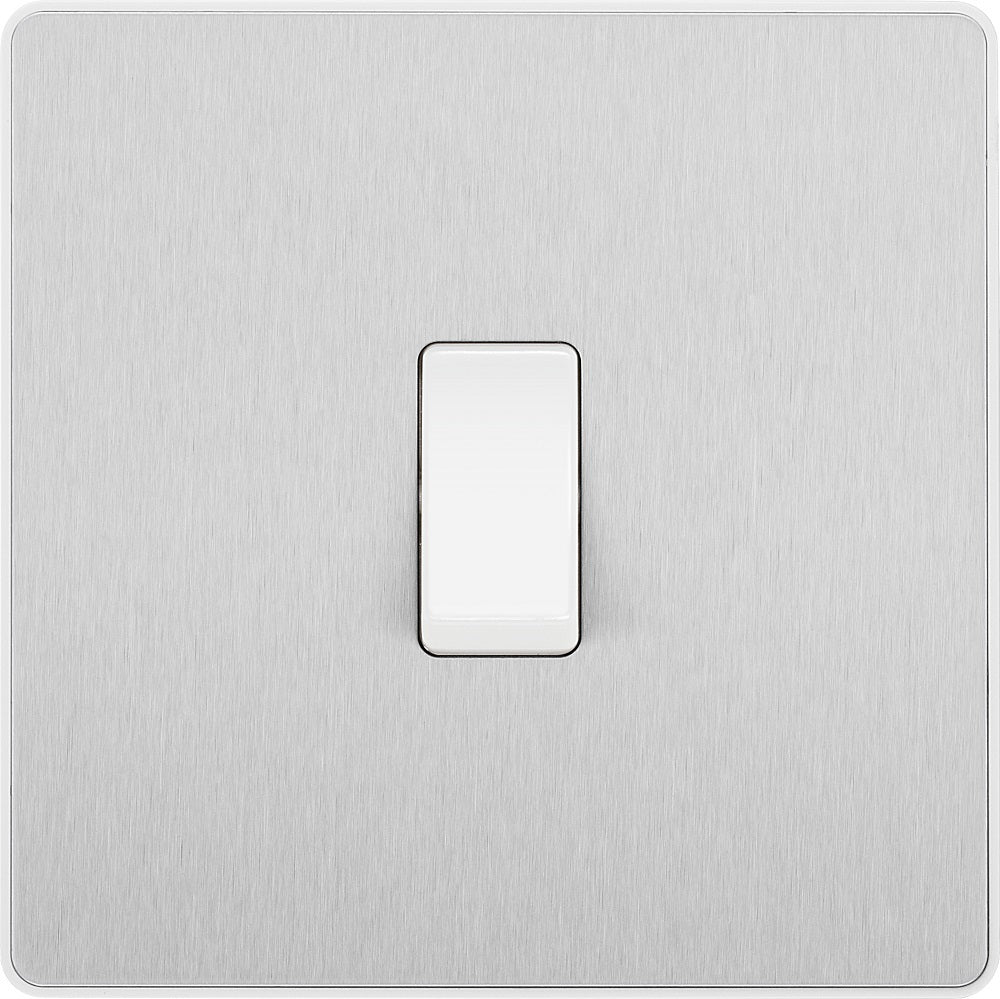 BG Evolve Brushed Steel 20A Double Pole Switch PCDBS30W RS Electrical