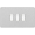 BG Evolve Brushed Steel 3G 2W Light Switch PCDBS432W Available from RS Electrical Supplies